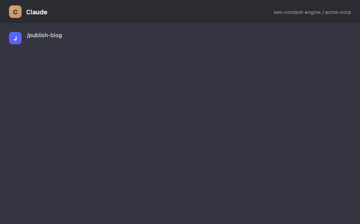 Animated demo: publishing posts to Webflow CMS with images and SEO meta